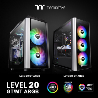 Thermaltake New Level 20 MT ARGB Mid-Tower Chassis and Level 20 GT 